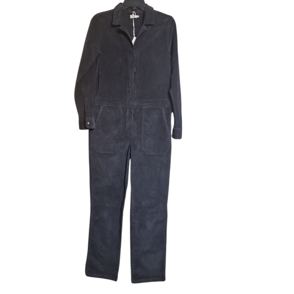 Faherty Stretch Corduroy Utility Jumpsuit In Washed Black-NWT - Picture 3 of 8